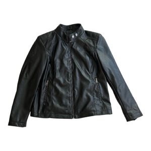Banana Republic Black Vegan Leather Jacket